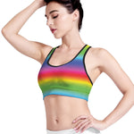 Rainbow Print Women's Sports Bra
