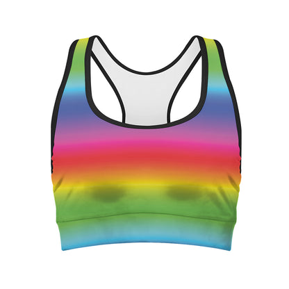 Rainbow Print Women's Sports Bra