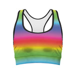Rainbow Print Women's Sports Bra