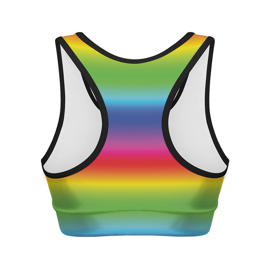 Rainbow Print Women's Sports Bra