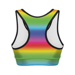 Rainbow Print Women's Sports Bra