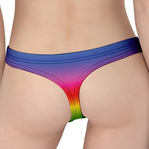 Rainbow Print Women's Thong