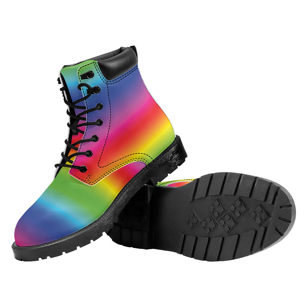 Rainbow Print Work Boots