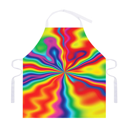 Rainbow Psychedelic Print Adjustable Apron
