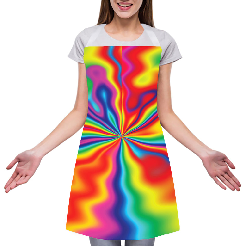 Rainbow Psychedelic Print Adjustable Apron