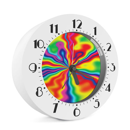 Rainbow Psychedelic Print Alarm Clock