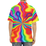 Rainbow Psychedelic Print Aloha Shirt