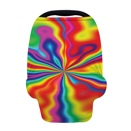 Rainbow Psychedelic Print Baby Seat Cover
