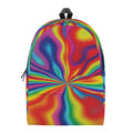 Rainbow Psychedelic Print School Backpack