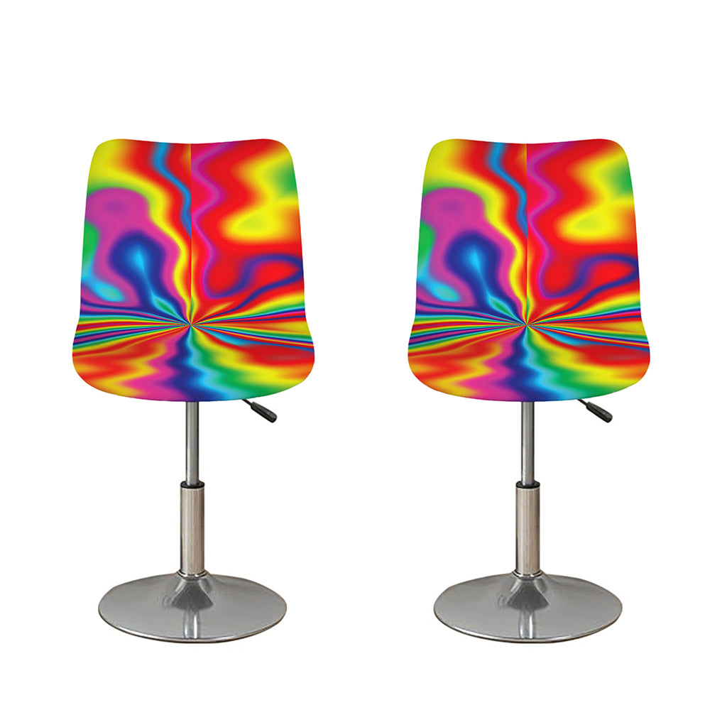 Rainbow Psychedelic Print Bar Stool Covers