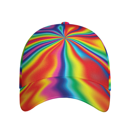 Rainbow Psychedelic Print Baseball Cap