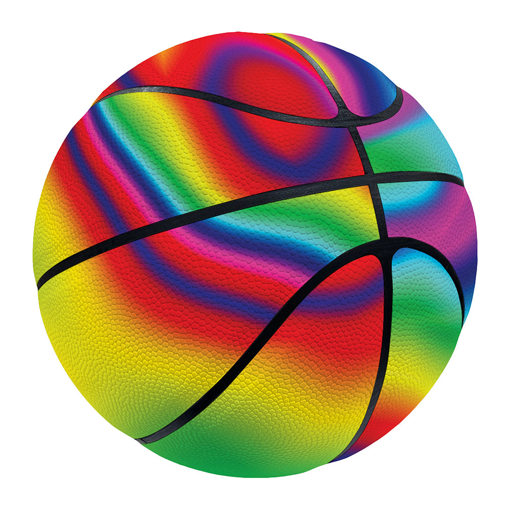 Rainbow Psychedelic Print Basketball
