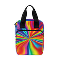Rainbow Psychedelic Print Bible Tote Bag