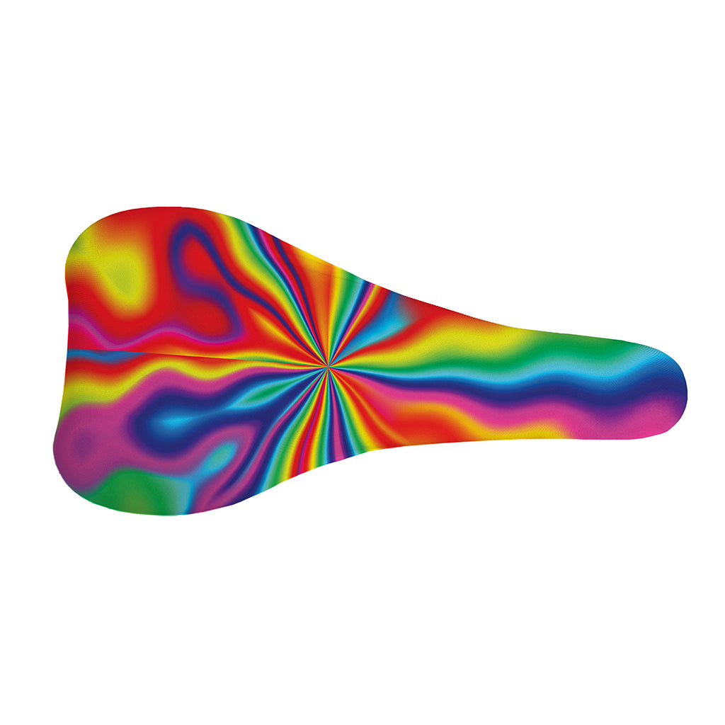 Rainbow Psychedelic Print Bicycle Seat Cover