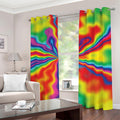 Rainbow Psychedelic Print Dimout Grommet Curtains