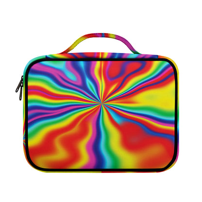 Rainbow Psychedelic Print Briefcase Bible Bag