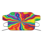 Rainbow Psychedelic Print Car Windshield Snow Cover