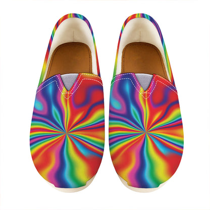 Rainbow Psychedelic Print Casual Shoes