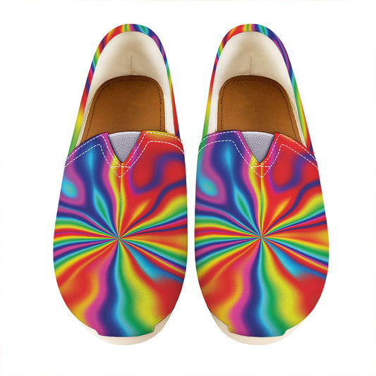 Rainbow Psychedelic Print Casual Shoes