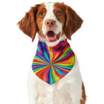 Rainbow Psychedelic Print Dog Bandana
