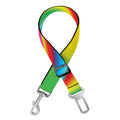 Rainbow Psychedelic Print Dog Seat Belt