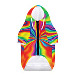 Rainbow Psychedelic Print Dog Zip Up Hoodie