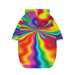 Rainbow Psychedelic Print Dog Zip Up Hoodie