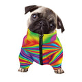 Rainbow Psychedelic Print Dog Zip Up Jacket