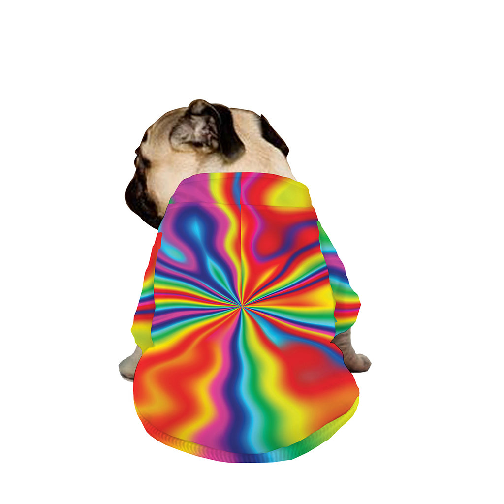 Rainbow Psychedelic Print Dog Zip Up Jacket