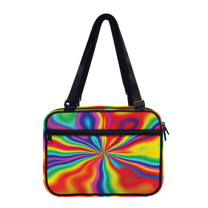 Rainbow Psychedelic Print Double Strap Bible Bag