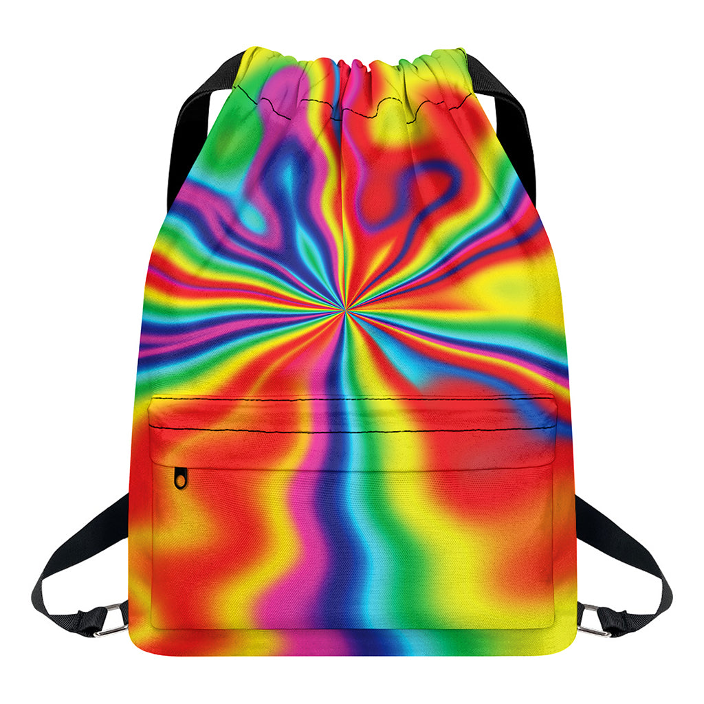 Rainbow Psychedelic Print Drawstring Backpack
