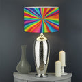 Rainbow Psychedelic Print Drum Lamp Shade