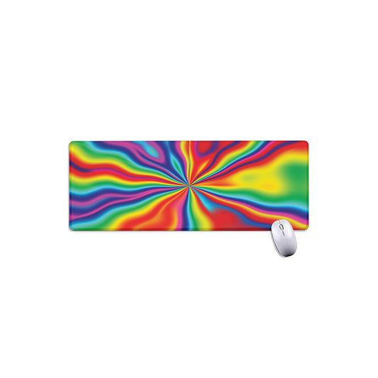 Rainbow Psychedelic Print Extended Mouse Pad
