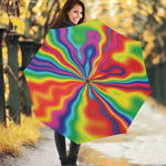 Rainbow Psychedelic Print Foldable Umbrella