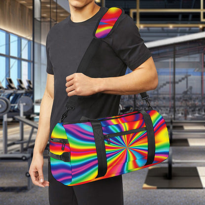 Rainbow Psychedelic Print Gym Bag
