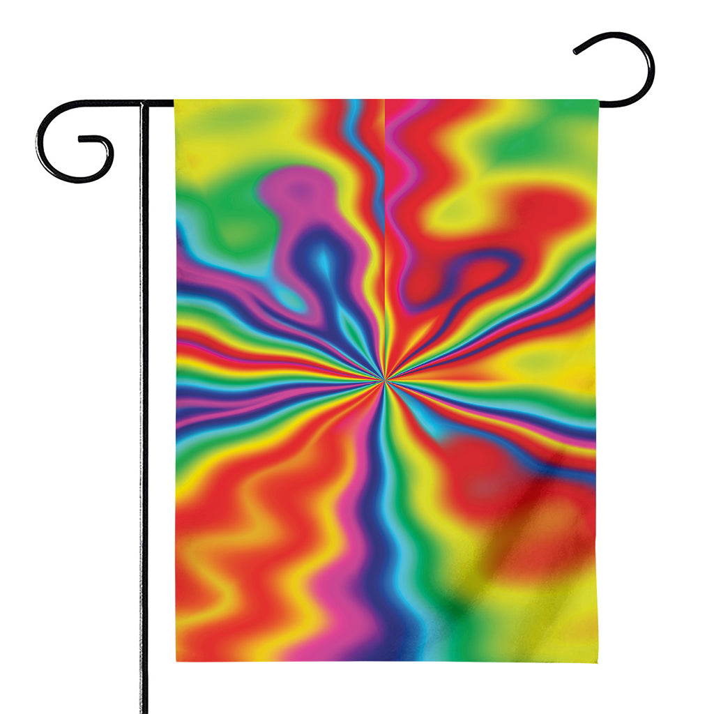 Rainbow Psychedelic Print House Flag