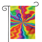 Rainbow Psychedelic Print House Flag