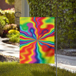Rainbow Psychedelic Print House Flag