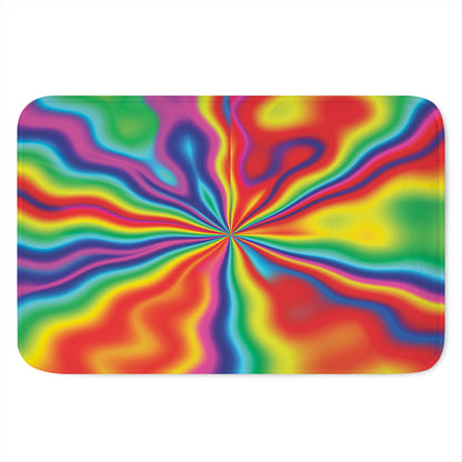Rainbow Psychedelic Print Indoor Door Mat