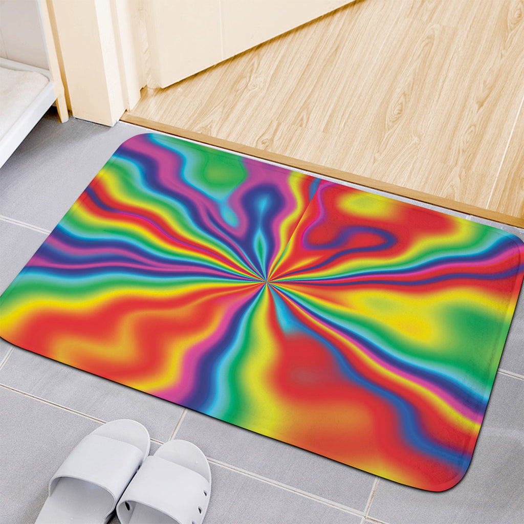 Rainbow Psychedelic Print Indoor Door Mat