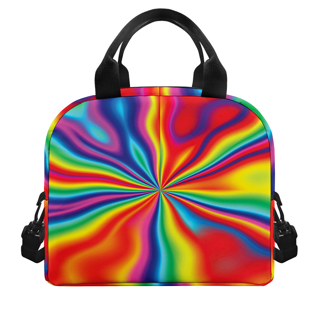 Rainbow Psychedelic Print Insulated Lunch Bag