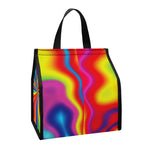 Rainbow Psychedelic Print Insulated Lunch Tote