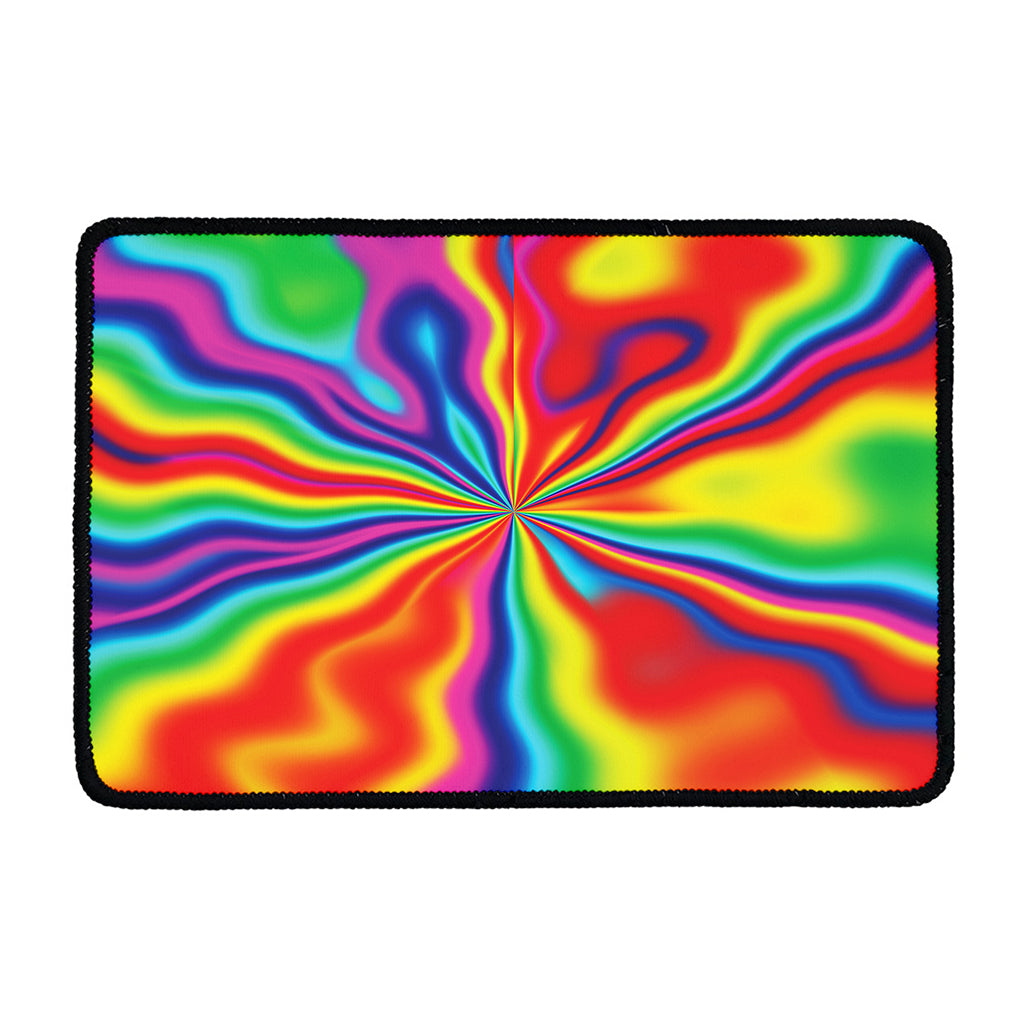 Rainbow Psychedelic Print Kitchen Mat