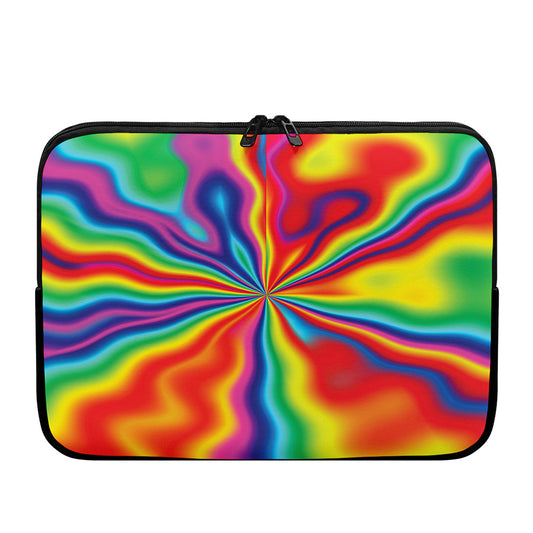 Rainbow Psychedelic Print Laptop Sleeve
