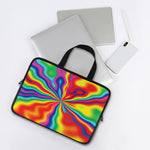 Rainbow Psychedelic Print Laptop Sleeve With Handle