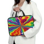 Rainbow Psychedelic Print Laptop Sleeve With Handle