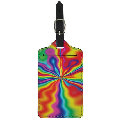 Rainbow Psychedelic Print Luggage Tag
