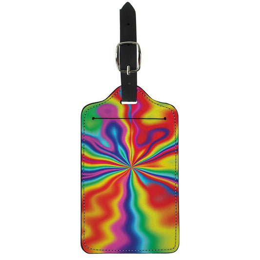 Rainbow Psychedelic Print Luggage Tag