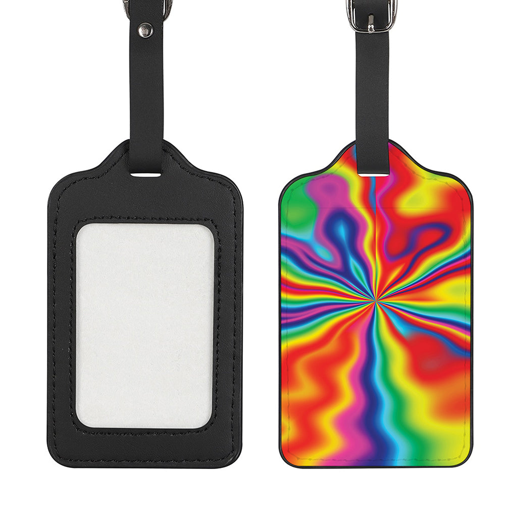 Rainbow Psychedelic Print Luggage Tag