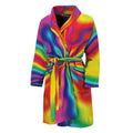 Rainbow Psychedelic Print Men's Bathrobe